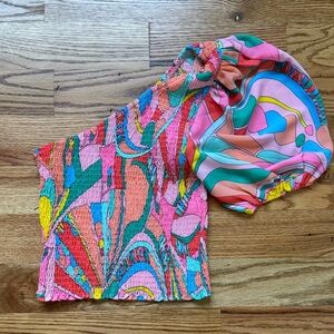 Colorful One-Shoulder Top •S•